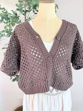 NEW CAMILLE & CO women's coralie cardigan in cocoa